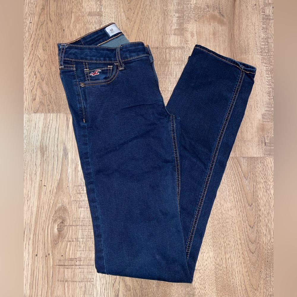 Vintage Hollister Low Waist Straight Cut Dark Wash Jeans